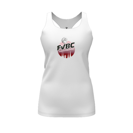 [FT0TRBWH-FYS-LOGO1] Decker Racerback Tank Top (Female Youth S, White, Logo 1)