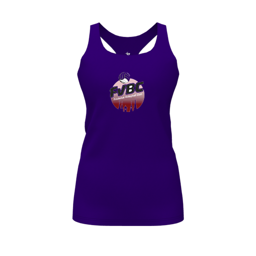 [FT0TRBPP-FYS-LOGO1] Decker Racerback Tank Top (Female Youth S, Purple, Logo 1)