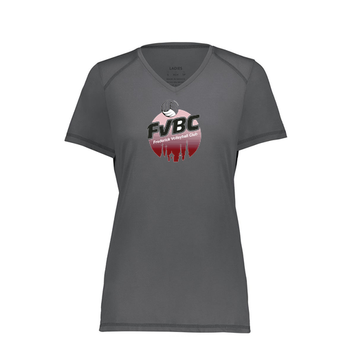 [6844.98D.XS-LOGO1] Women's SoftTouch Short Sleeve (Female Adult XS, Gray, Logo 1)