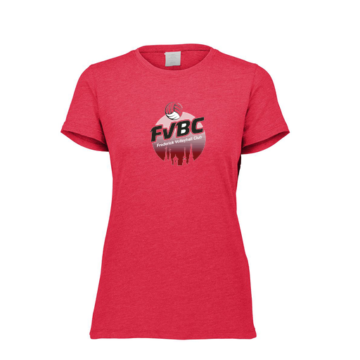 [FTSCUBRD-FAXS-LOGO1] Decker Women's Tri-Blend T-Shirt - Short Sleeve (Female Adult XS, Red, Logo 1)