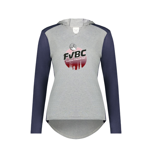 [6902.29V.XS-LOGO1] Ladies Vintage Hoodie (Female Adult XS, Navy, Logo 1)