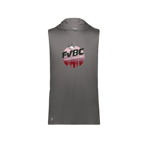 [222590.98D.XS-LOGO1] Men's CoolDry Sleeveless Hoodie (Adult XS, Gray, Logo 1)