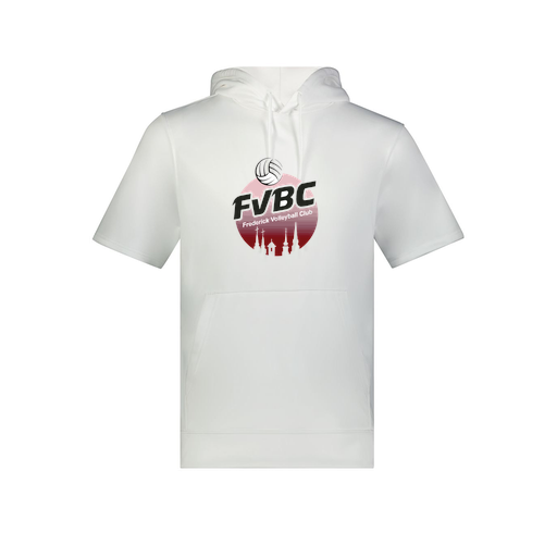 [6871.005.S-LOGO1] Men's Dri Fit Short Sleeve Hoodie (Adult S, White, Logo 1)