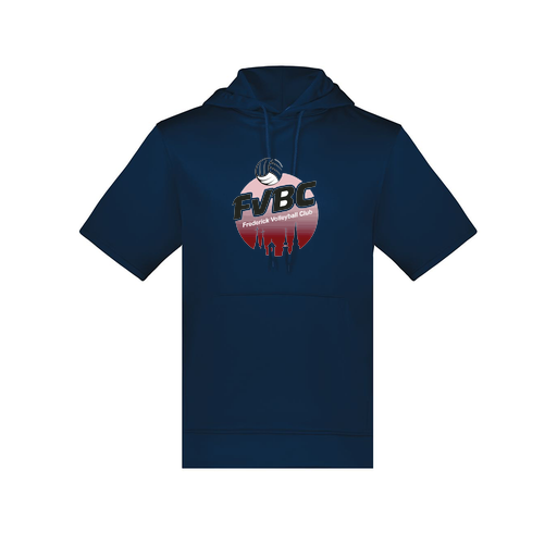 [6871.065.S-LOGO1] Men's Dri Fit Short Sleeve Hoodie (Adult S, Navy, Logo 1)