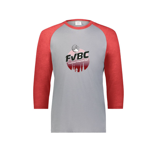 [6880.27V.S-LOGO1] Youth Vintage 3/4 T-Shirt (Youth S, Red, Logo 1)