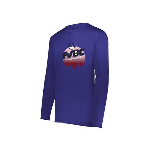 [222822.747.XS-LOGO1] Men's LS Smooth Sport Shirt (Adult XS, Purple, Logo 1)