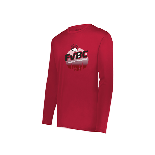 [222822.083.XS-LOGO1] Men's LS Smooth Sport Shirt (Adult XS, Red, Logo 1)