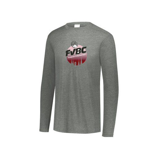 [FTLCUBGY-YS-LOGO1] Decker Youth Tri-Blend T-Shirt - Long Sleeve (Youth S, Gray, Logo 1)